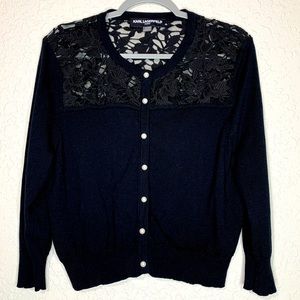 Vintage Karl Lagerfeld Paris Black Cardigan